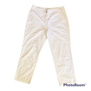 CHICO’S White Lightly Ribbed Pants Size 2.5 (L/14)
